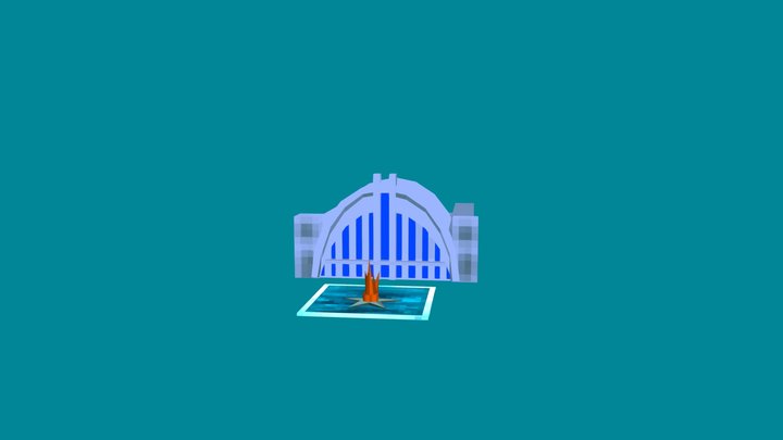 Hall of Justice (asset design project) 3D Model