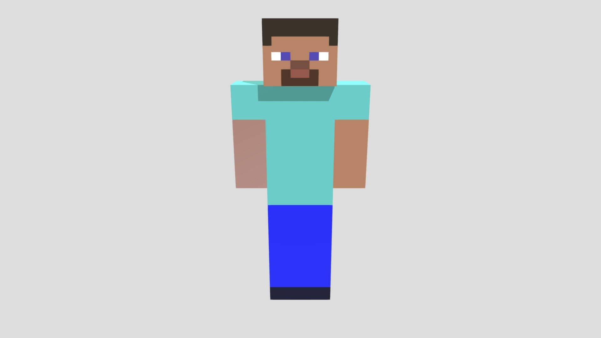 3D model Minecraft Steve VR / AR / low-poly