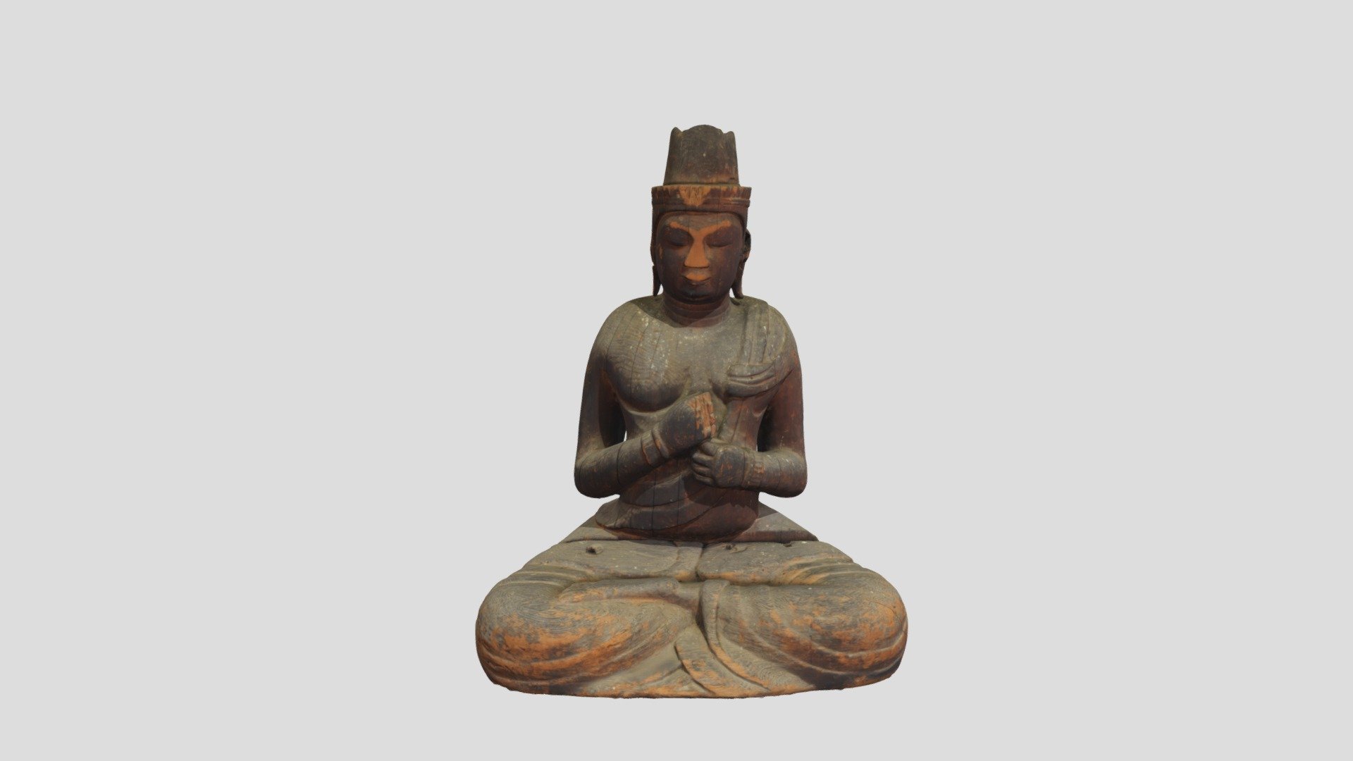 木造大日如来坐像 — Sketchfab embed 3D viewer