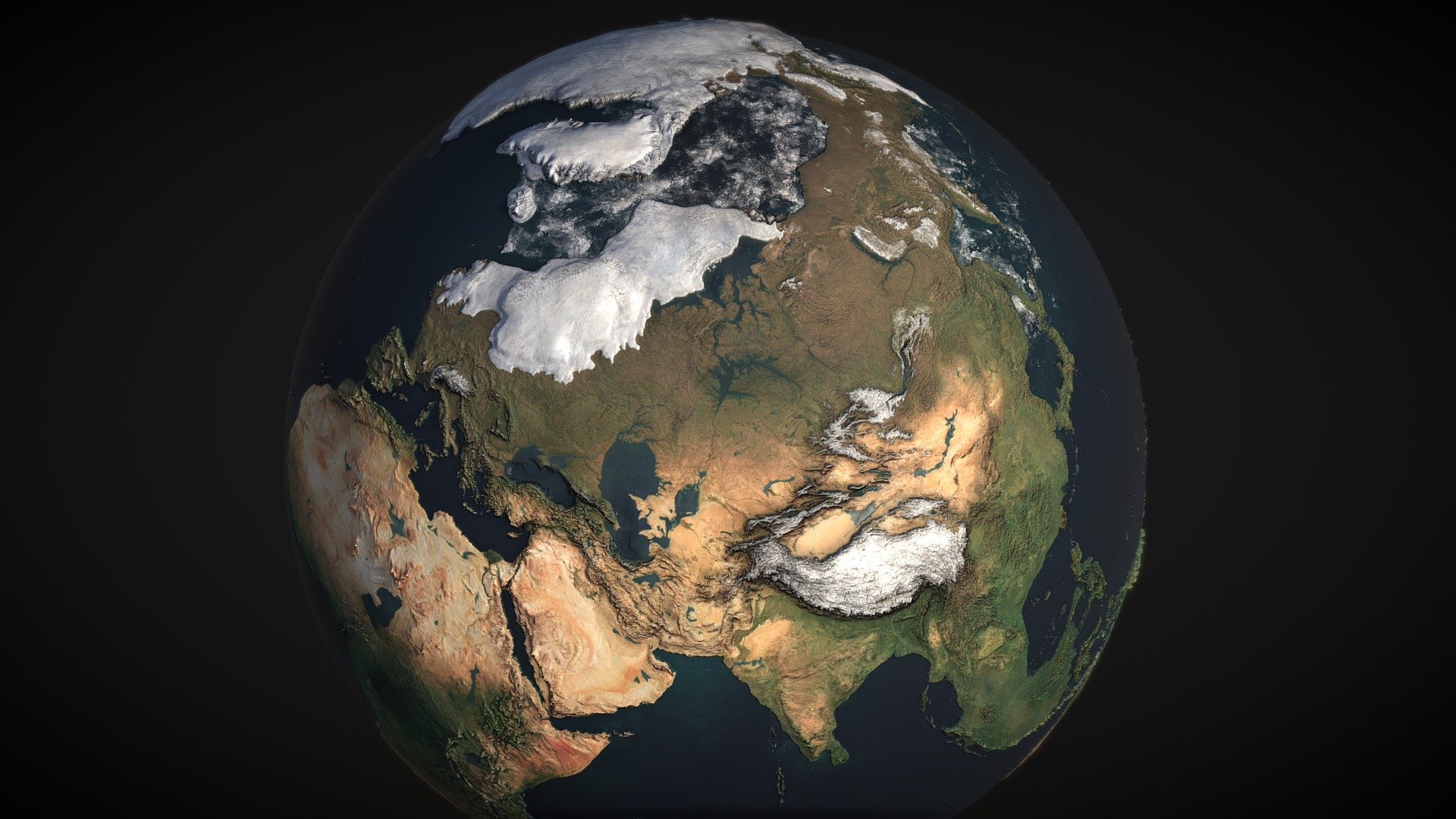 Ice Age Earth 3D Globe