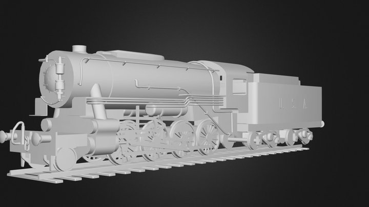 USATC S160 2-8-0 Steam Locomotive 3D Model