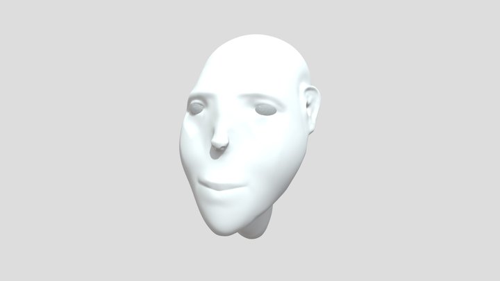 Sculpted face (Blender) 3D Model