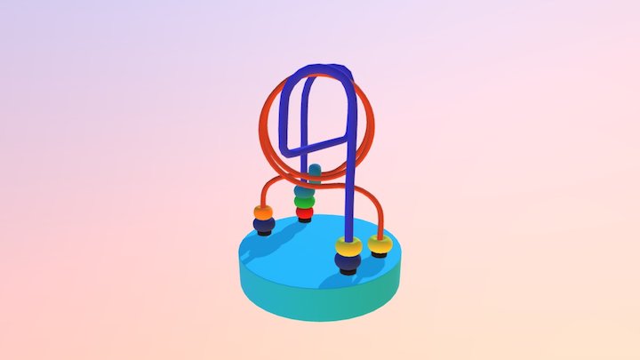 Wire And Bead Toy 3D Model