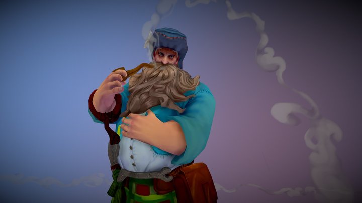 Pirate smoking 3D Model