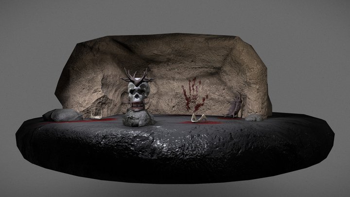skull demon cave 3D Model