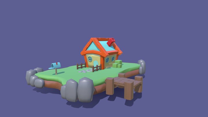 Baby Wooden House 3D Model
