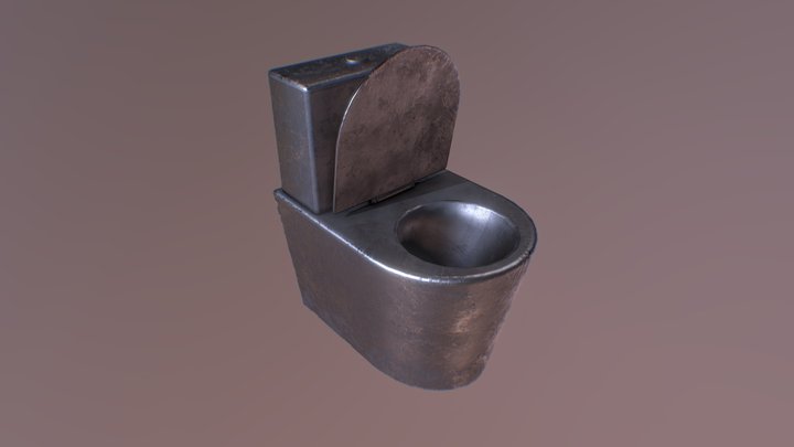 Metal Toilet 3D Model