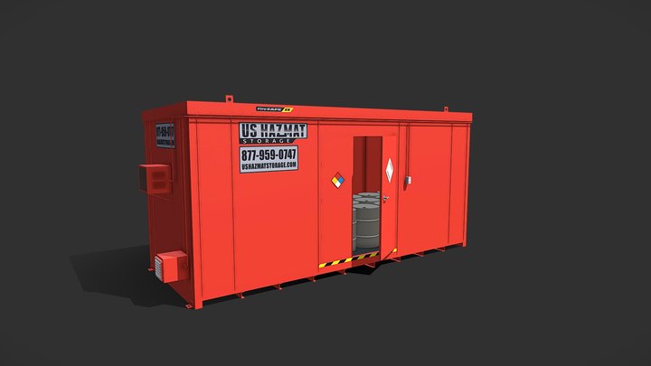 2008 Hazmat Storage Unit 3D Model