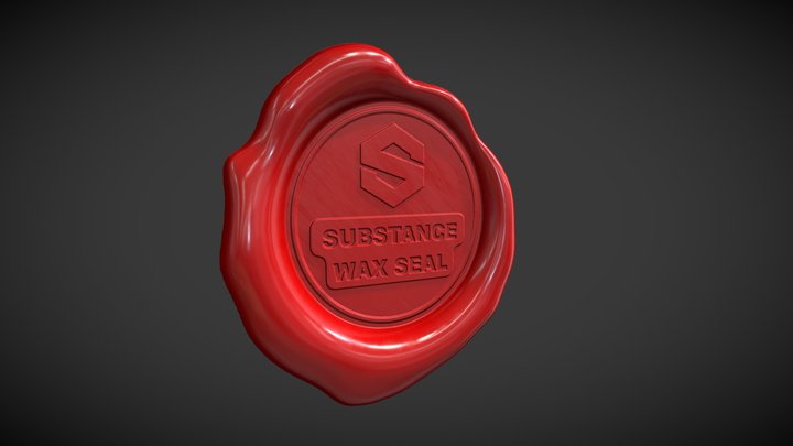 Wax Seal Substance Material 3D Model