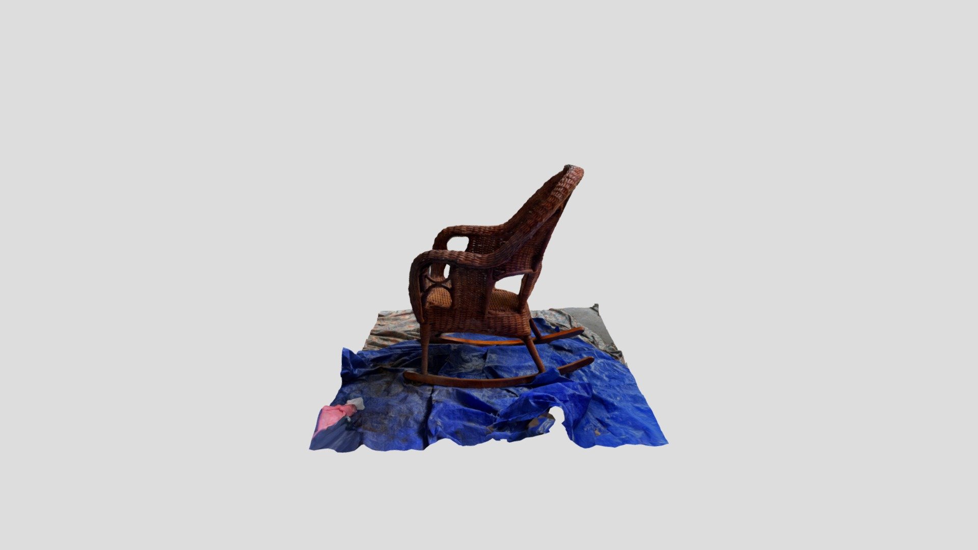 Restored cane rocking chair. - Download Free 3D model by visionarysea ...