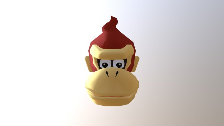 Nintendo 64 - Mario Party 2 - Donkey Kongs Face 3D Model