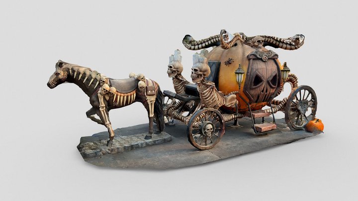 Halloween stagecoach (iPhone 13 Pro scan) 3D Model