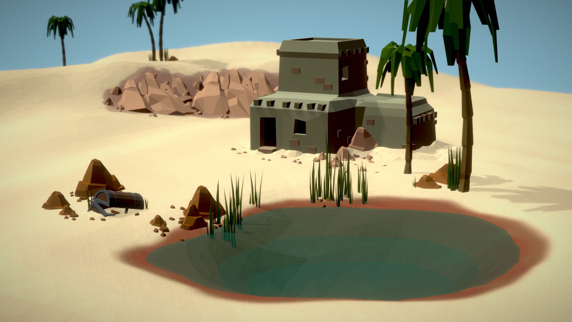 Strait within lucky Desert House - Download Free 3D model by Liron (@LironHero) [0d7c3e2]
