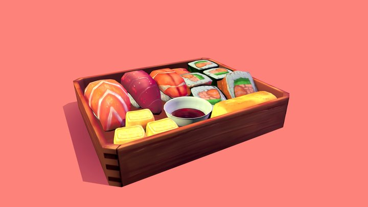 Sushi Bento 3D Model