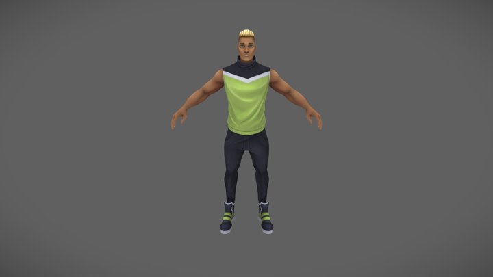 Man Lowpoly 3D Model