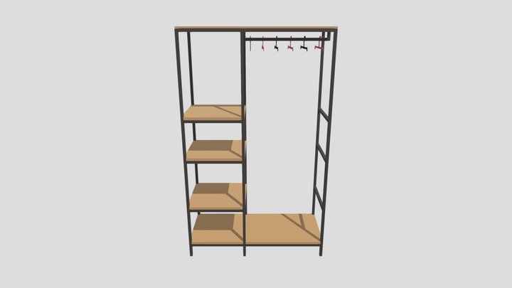 Clothing Storage Rack 3D Model