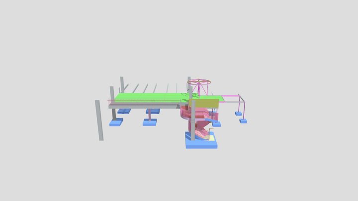 stair and mezz 2 3D Model