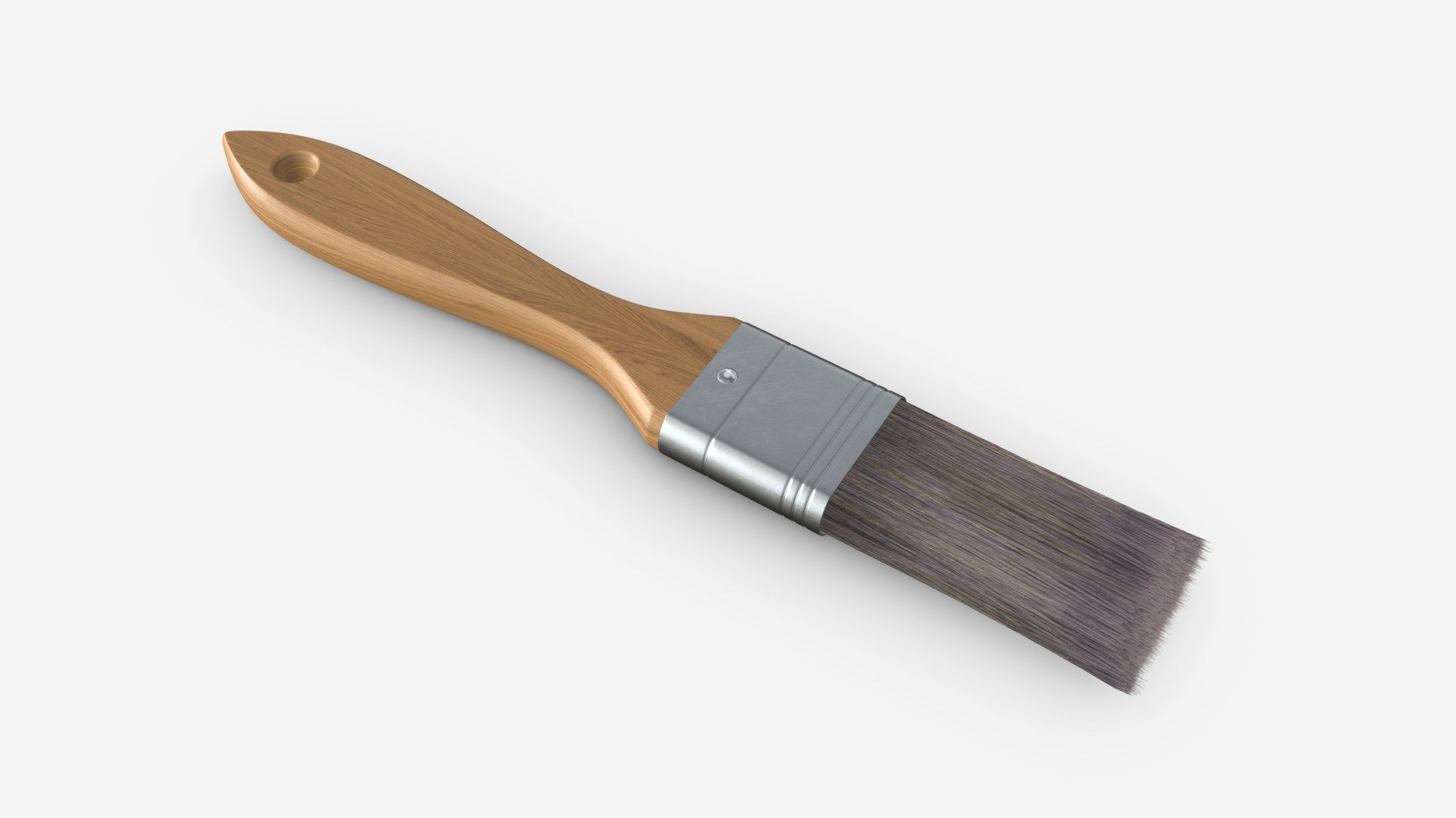 Wide painting brush 03 3D model