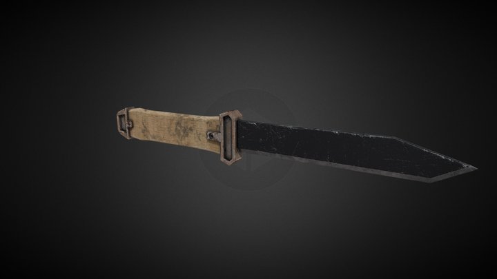 Post Apocalyptic knife 3D Model