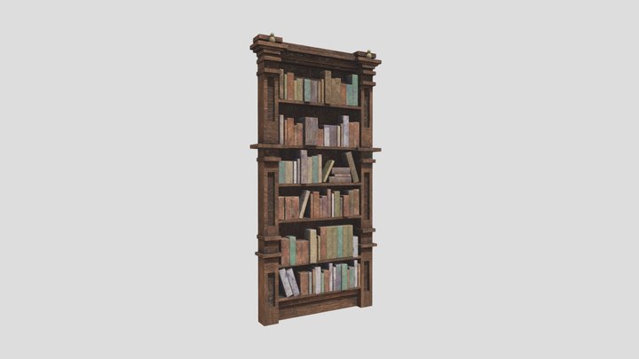 Dungeon Book and Shelf 3D Model