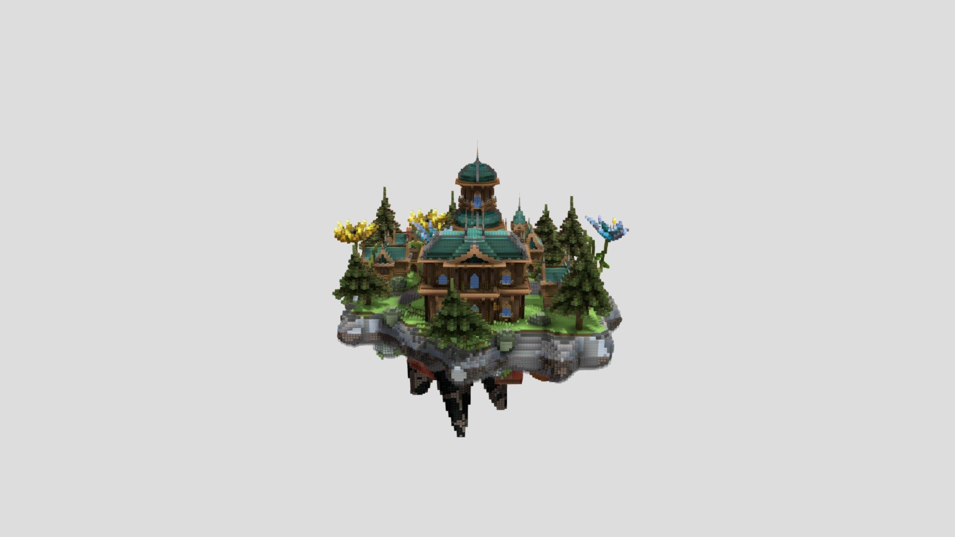 Blue Island 100x100 3D model by Senior Studios (seniorstudios