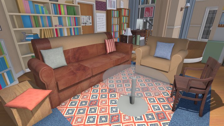 The Big Bang Theory Virtual Apartment 3D Model
