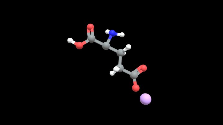 Monosodium Glutamate Molecule – Modello 3D gratuito STL