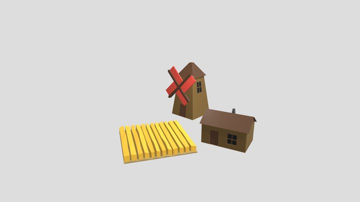 Farmland v3 (LowPoly) 3D Model