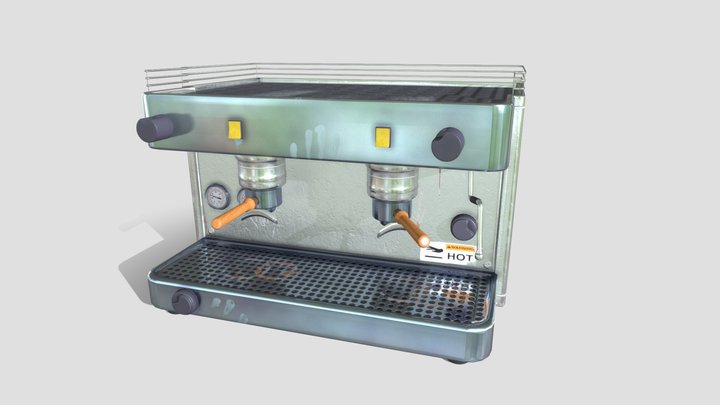 Stylized Coffee Machine 3D Model