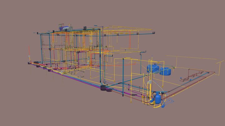 Export3D GERAL_ELE_TELECOM_HIDR _SANITÁRIA_DRENO 3D Model