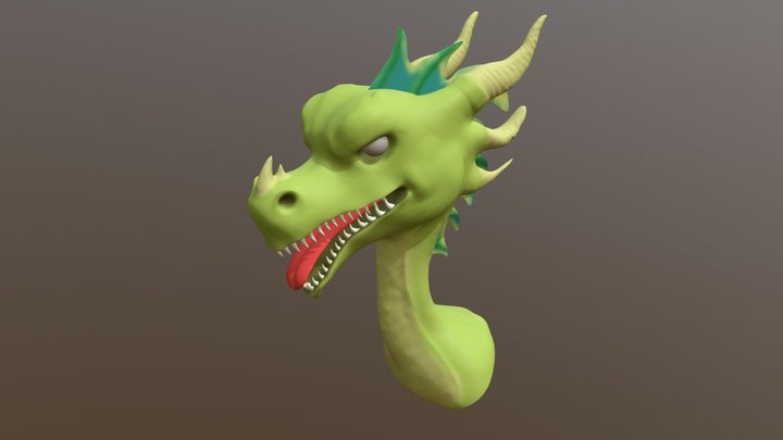 Cartoon Dragon 3D Model