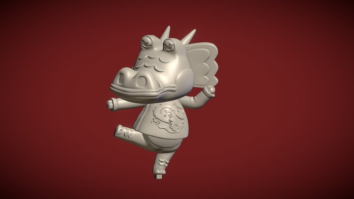 Drago: Animal Crossing Fan Art 3D Model