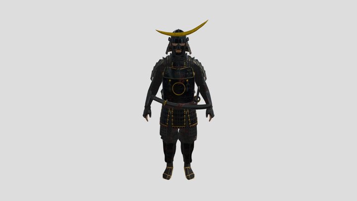 Samurai (War-Torn) - Rest pose 3D Model