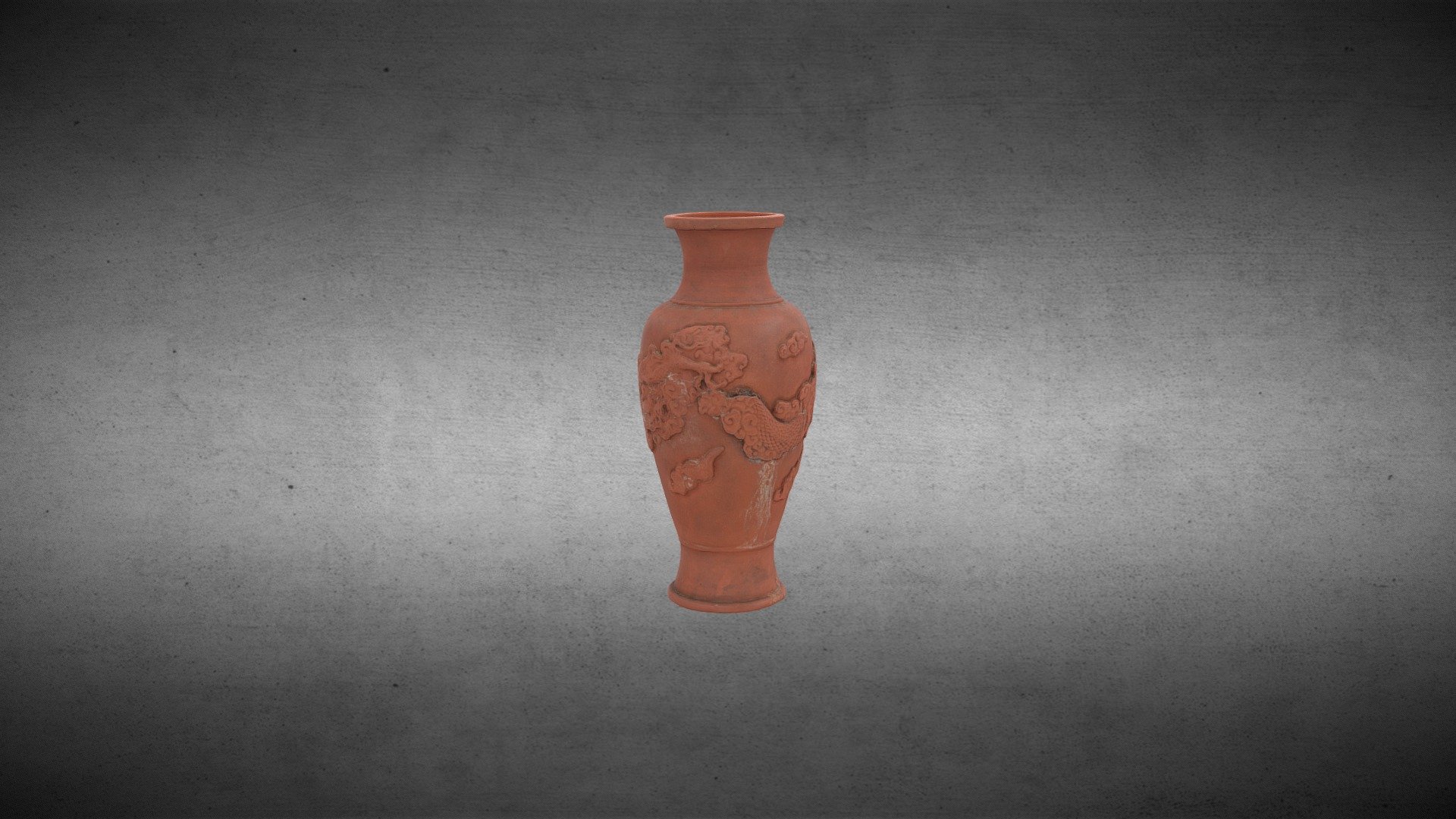 雲龍貼花瓶(A-2000-07-108)