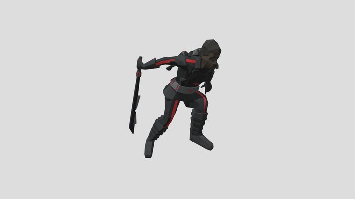Moff Gideon Run Phase 2 Animation 3D Model