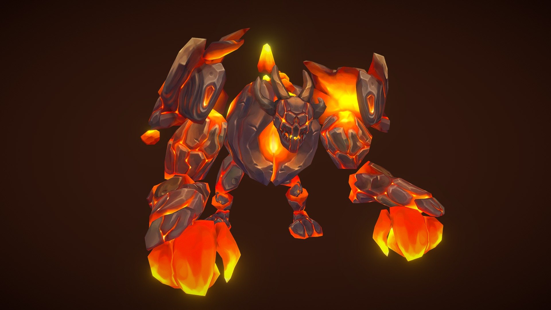 Stylized Fire Golem 3D model by Nhance Studio (Malice6731) [0d9bf92