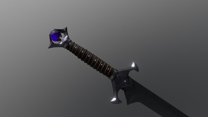 low poly Twinkle sword 3D Model