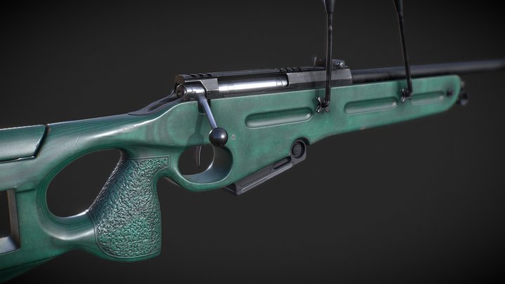 SV-98 Sniper Rifle - Accurate replica for games. 3D Model