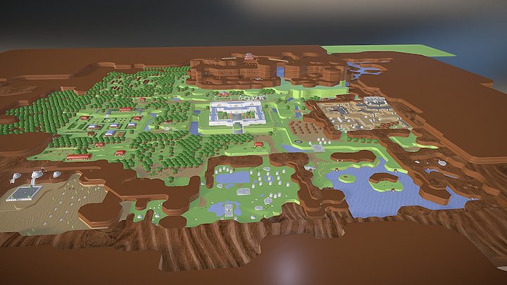 Zelda LTTP World Map 3D Model