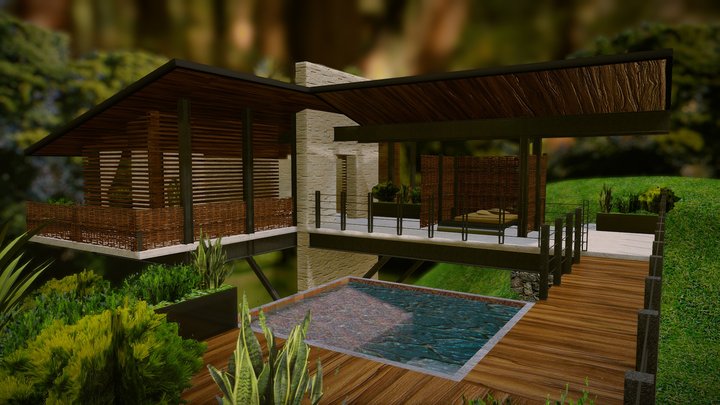 CaboReal - Jungle Cabin in Mexico 3D Model