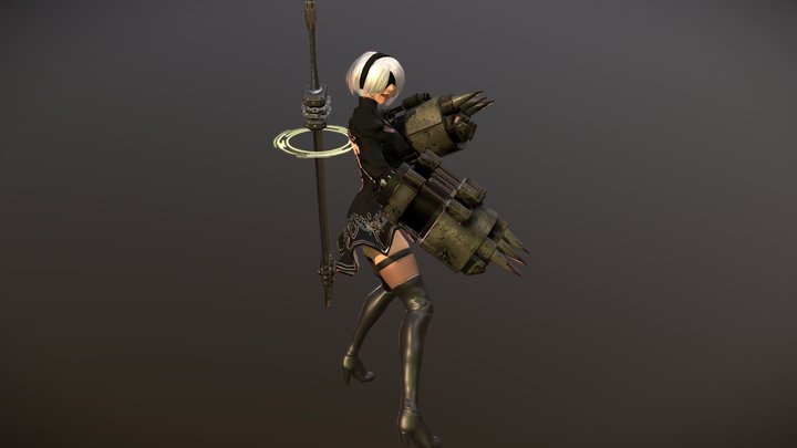 2B from Nier: Automata - Remodelled 3D Model