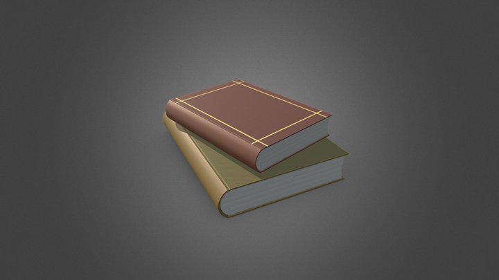 Low poly books 3D Model