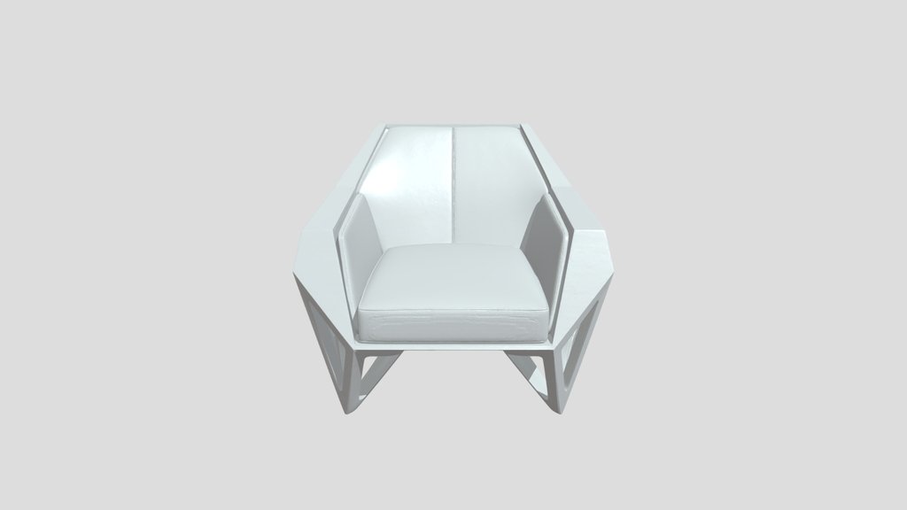 Geometric modern armchair