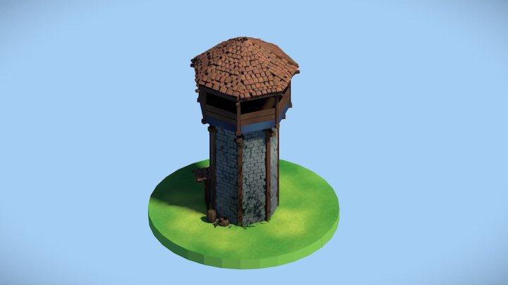 Age of empire tower 3D Model