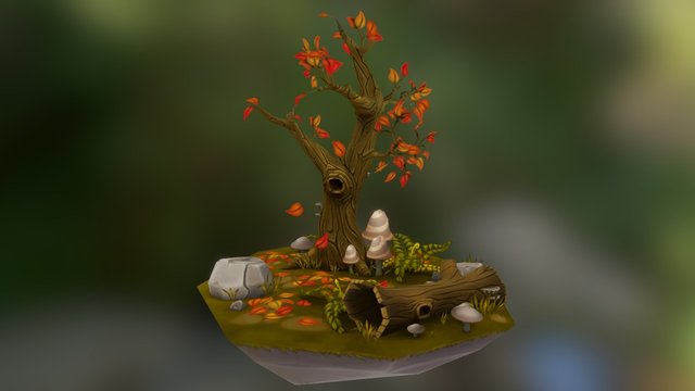 Autumn Woods 3D Model