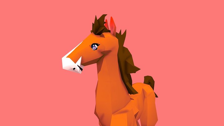 Speed Low Poly- HORSE 3D Model