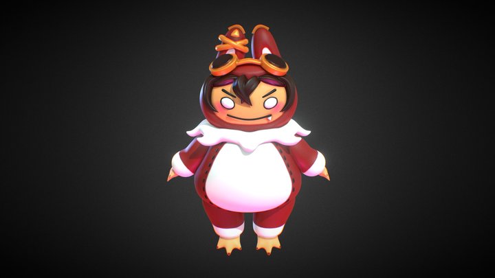 Baron Bunny x Labubu (Genshin Impact Fanart) 3D Model