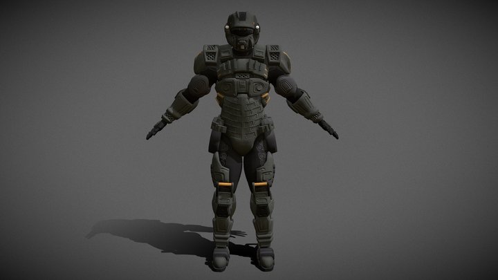 Starship Troopers Armor 3D Model