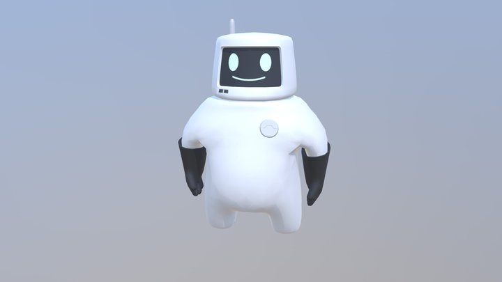 Friendly robot for games 3D Model