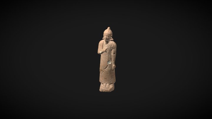 SAM A 1237 Cypriot Limestone Statue of a Votary 3D Model